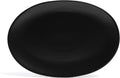 over&ampback Coupe Stoneware Serving Platter - Elegant 1-Piece Oval Serving Platter to Complete Your Kitchen Set - 16.4 x 11.5 - Semi-Matte Black