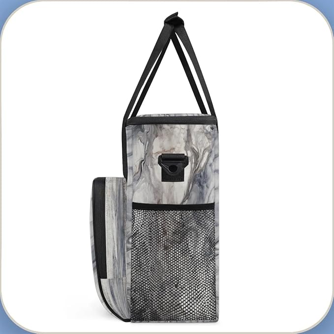 Retro Marbling Texture Coffee Maker Travel Bag for K-Mini or K-Mini Plus Single Serve Coffee Brewer Portable Storage Tote Case for Tarvel