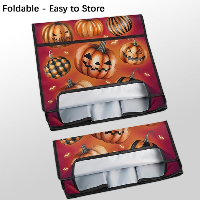 cfpolar Kitchen Aid Mixer Cover Compatible with 6-8 Quarts Halloween Bats Funny Pumpkin Stand Mixer Cover Kitchen Aid Mixers Accessories Appliance Organizer Bag Dust Covers with Zipper Pocket