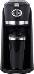 Premium Levella 3-Cup Grind-And-Brew Coffee Maker with Travel Mug Black (PCM353)