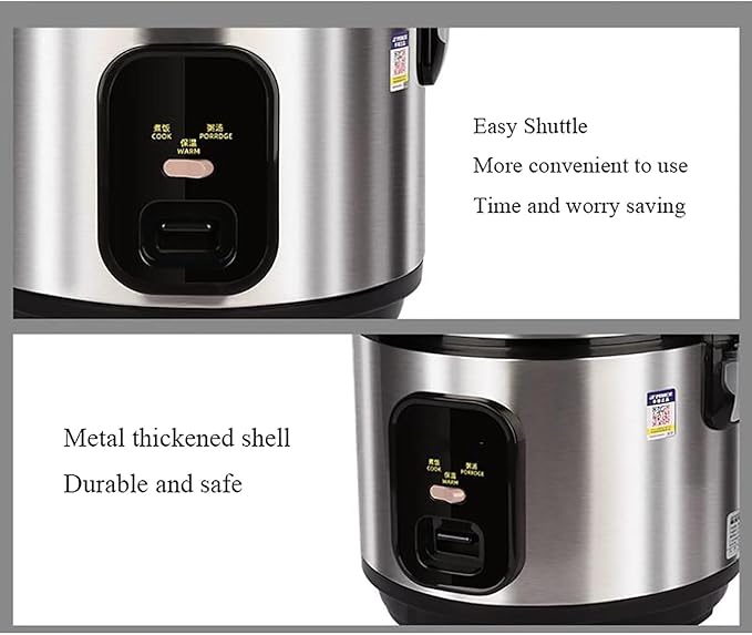 Low-sugar Rice Cooker (2-5L) Rice Soup Separated Household Rice Cooker 304 Stainless Steel Liner for 1-8 People for US/EU(2L)