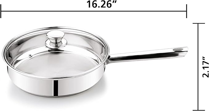 10-Piece Stainless Steel Cookware Set Dishwasher Safe Pots and Pans Set for Home Kitchen &amp Daily Cooking
