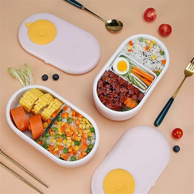 Electric Rice Box Portable Rice Cooker Heating Bento Box Food Warmer Water-free Warming Pot 1