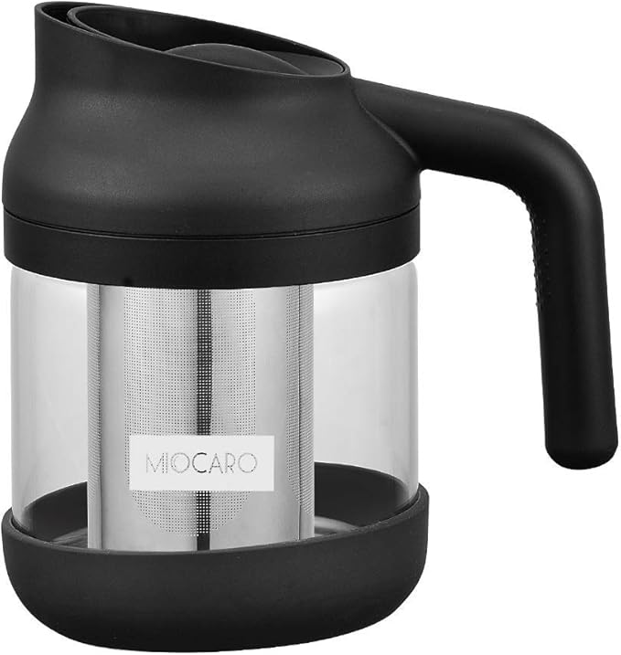 MIOCARO Cold Brew Ice Coffee Maker Stainless Steel Strainer Large 38 Oz Juice Tea Cooler