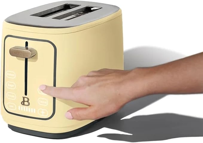 Smart Kitchen Toaster with Touch Interface and Preset Modes Advanced Two-Slice Toaster with Wide Slots and 7 Browning Levels (Buttercream)