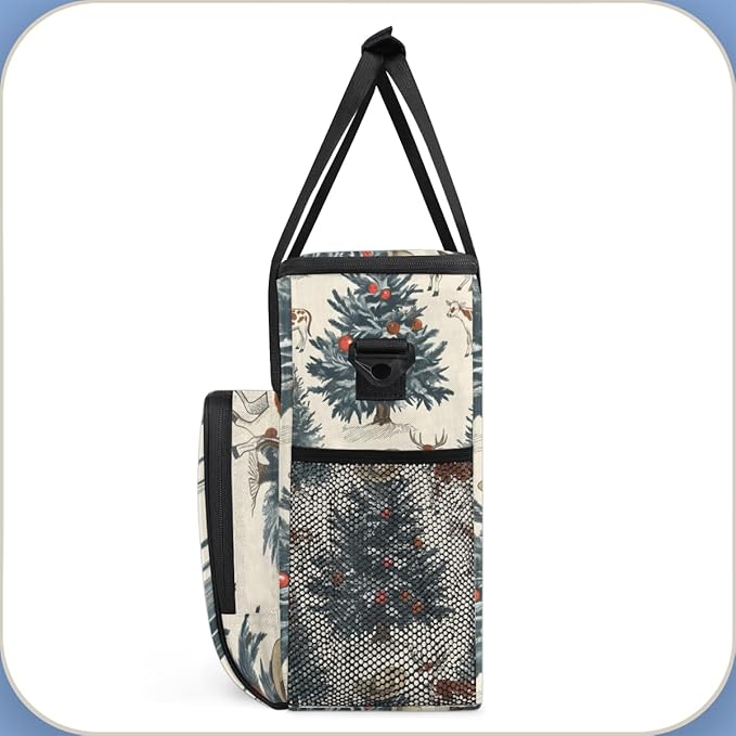Gothic Tree Xmas Coffee Maker Carrying Bag Portable Travel Storage Tote Bag Compatible with K-Mini or K-Mini Plus Single Serve Coffee Brewer Carrying Case with Multiple Pockets &amp Shoulder Strap
