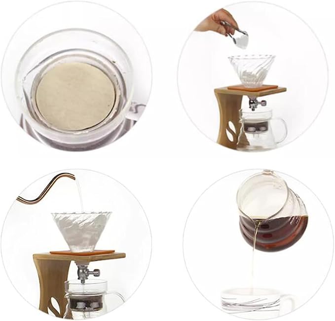Iced Coffee Maker Cold Brew Drip Coffee Maker with Slow Drip Technology with Height Adjustment Bracket Coffee &amp Tea Brewer Glass Jug Gift for Coffee Lovers