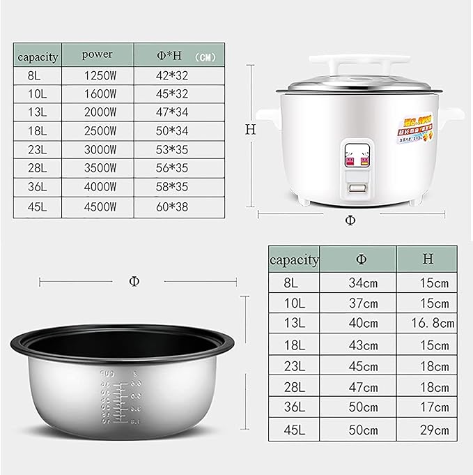 Household Electric Rice Cooker Commercial Non-Stick Large Rice Cooker Automatic Insulation For Hotels Restaurants Canteens Schools(36L)