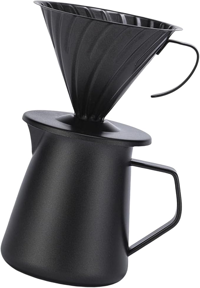 Hand Drip Coffee Maker 600ML 304Stainless Steel Coffee Server Professional Pouring Over Coffee Cup For Office Or Travel