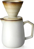 Pour Over Coffee MakerCeramic Coffee Maker 20oz/620ml Pour Over Coffee Dripper (White)