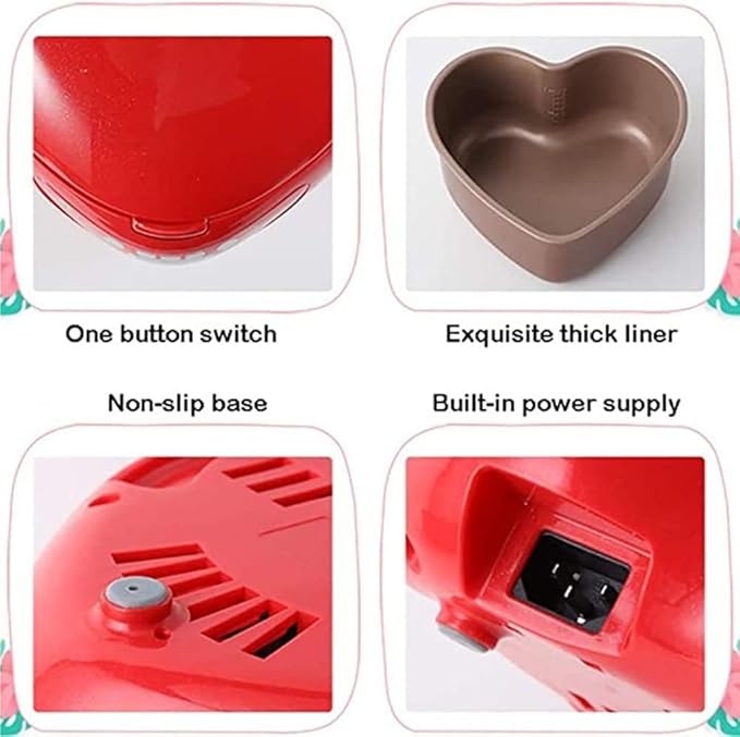 Heart-Shaped Smart Rice Cooker - 300W 1.8L Capacity (1-3 People) with Non-Stick Pot &amp Constant Temperature Insulation(Color:Pink)