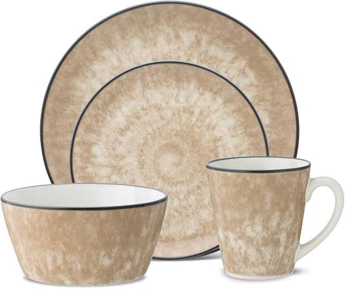 Noritake ColorKraft Essence Citrine 4-Piece Coupe Place Dinnerware Setting in Yellow