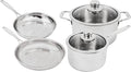 Swiss Diamond Premium Clad 5-Ply Stainless Steel 6 Piece Cookware Set Induction Compatible Pots and Pans Set Includes Skillets Saucepan Dutch Oven and Lids - Oven and Dishwasher Safe