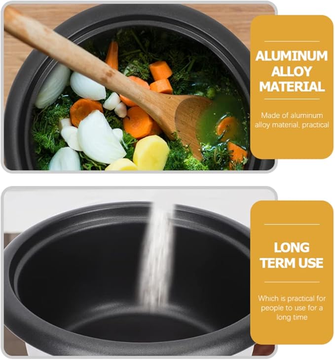 Cabilock Non-stick Rice Cooker Inner Pot Electric Cooker Accessory Multi-purpose Rice Liner for Cooking Baking More Fits Models
