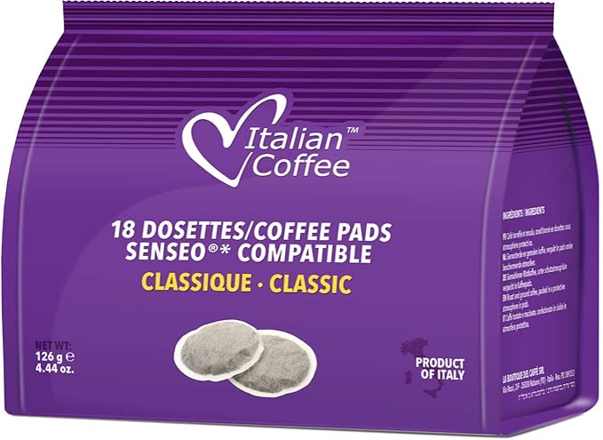 Italian Coffee For Espresso Lovers Italian Coffee pads compatible only with Senseo machines (Classic 180 Pads)
