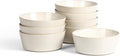 Stone Lain Claire 8-Piece Bowl Set Stoneware Bowls Dishwasher and Microwave Safe Dish Set for 8 White