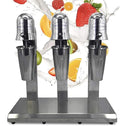 Electric Three Head Milk Shaker540W 2Speed Adjustable Stainless Steel Silver Commercial Drink Mixer With 3Stainless Steel Mixing Cup＆3PC cupSmoothie Malt For Cocktail Tea Coffee