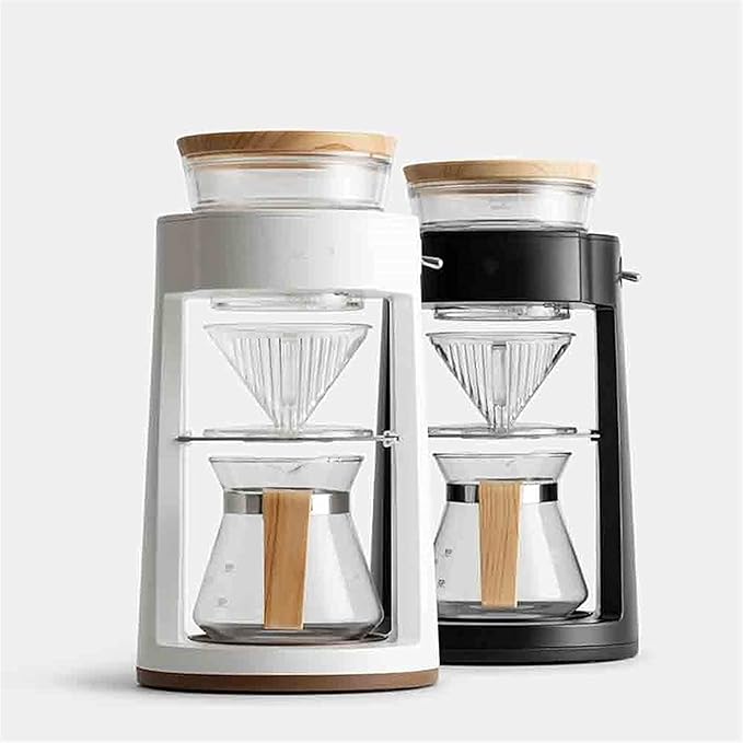 Coffee Machine Drip Coffee Machine Espresso Machine Rotary Automatic Hand Coffee Machine Suitable for Home Brewing Coffee (Color : White)