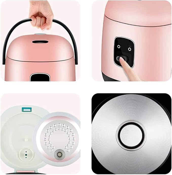 Mini Rice Cooker 1.2L Portable Multifunctional Household Rice Cooker Non-Stick Pan 15 Minutes Quick Cooking Reheating(#2) (#2)