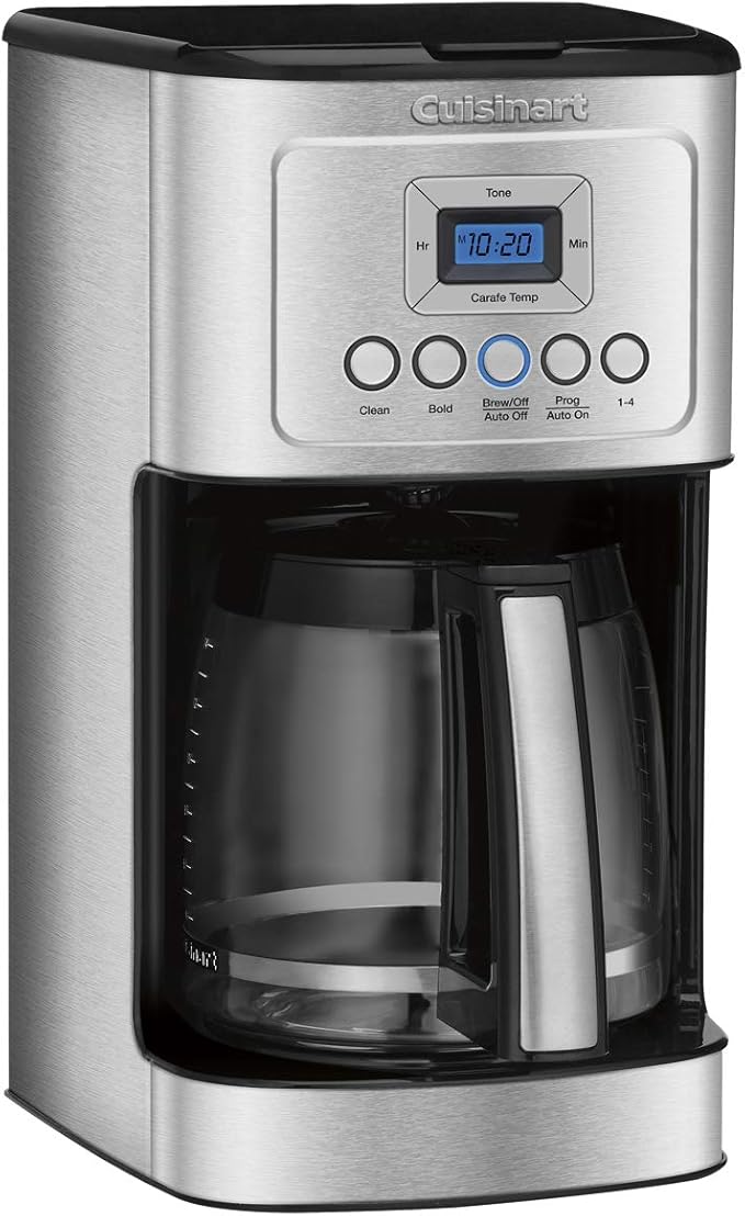 14 Cup Black/Stainless Steel Permanent Filter Coffee Maker with Timer
