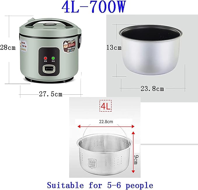Household Electric Rice Cooker Household Multifunctional Low-Sugar Non-Stick Rice Cooker Separation Intelligent Heat Preservation For 1-7 People(3L)