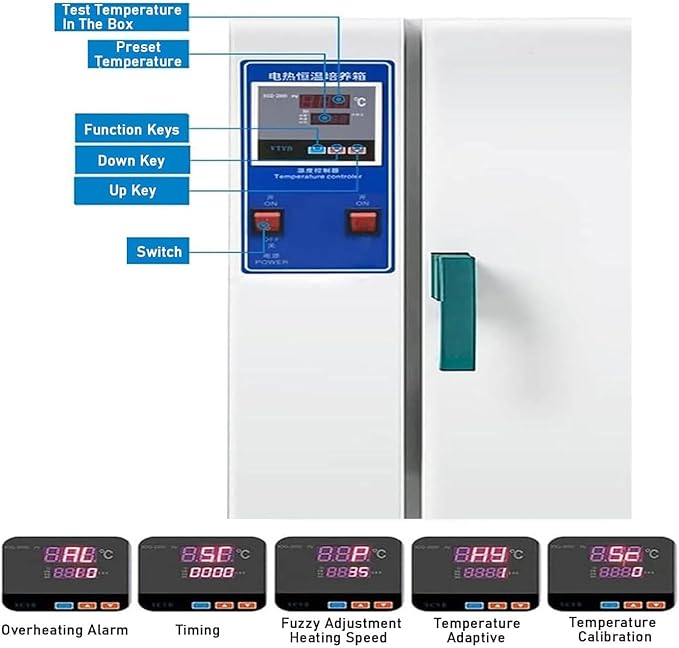 Industrial Vacuum Drying Oven - Digital Lab Thermostatic Incubator with Forced Air Convection for Efficient Drying in Industrial and Agricultural Applications(43L)