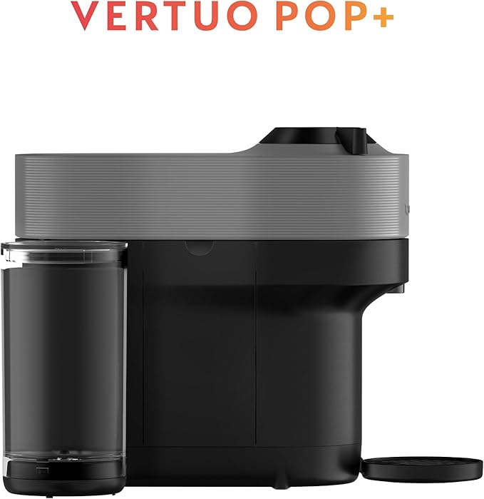 Nespresso Vertuo Pop+ Coffee and Espresso Maker by Breville with Milk Frother Dark Grey