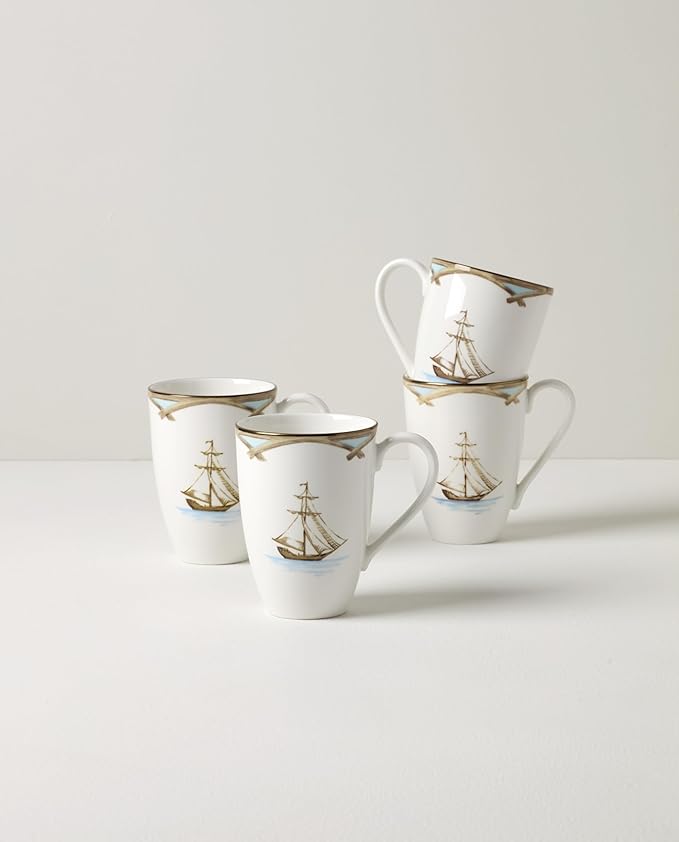 Lenox 897269 British Colonial Tradewind Mugs Set of 4