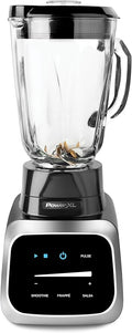 PowerXL Smart Pro Blender BL6018 Smart Sensing Technology for Smooth Blends Frappés Salsas 1800 Watts &amp 68 oz. Glass Pitcher