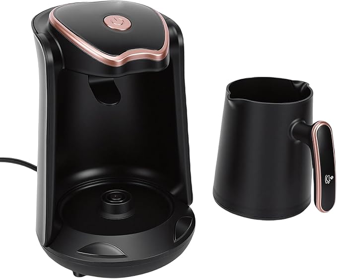 Turkish Coffee Maker Portable Automatic Coffee Pot with Consistent Hot for Home Office Travel Camping (US Plug 110V)