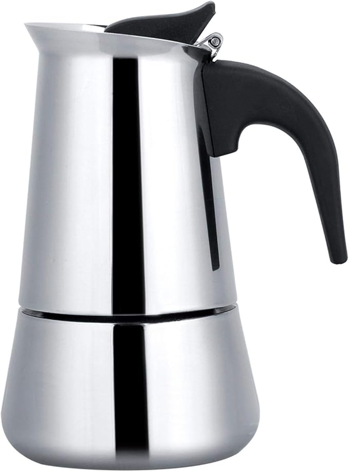 Stainless Steel Coffee Maker Moka Pot Espresso Coffee Maker Stovetop Coffee Maker Portable Electric Heating Espresso Coffee Maker for Home Office Use