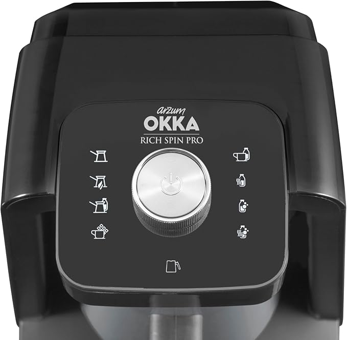 Arzum Okka Rich Spin Pro Turkish Coffee and Hot Beverage Maker Velvetiser Milk Frother 120V 5 Cups Stainless Steel Cooking Pot Chrome