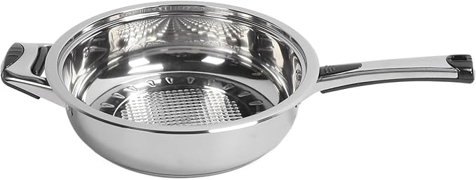 Kitchen Cookware Set Stainless Steel Soup Pot Saucepan Frying Pan Saucepan with Lid Even Heat Conduction Pots Pans Steam Grid Cooking Set for the Household