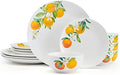 Studio Nova Oranges 12 Piece Dinnerware Set Service for 4 White