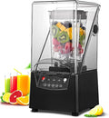 2000ml Professional Blender 2200W Professional Blender with Soundproof Shield with 6 17000rpm Blades and Automatic Cleaning Blender for Kitchen Fruits Shakes Smoothies and Frozen Drinkser