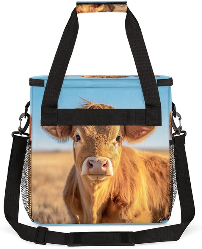 Alpine Cattle Grassland Coffee Maker Carring Bag Travel Carrying Storage Tote Bag Compatible with Keurig K-Mini or K-Mini Plus Portable Single Serve Coffee Brewer Case with Pockets for K-cup Pods