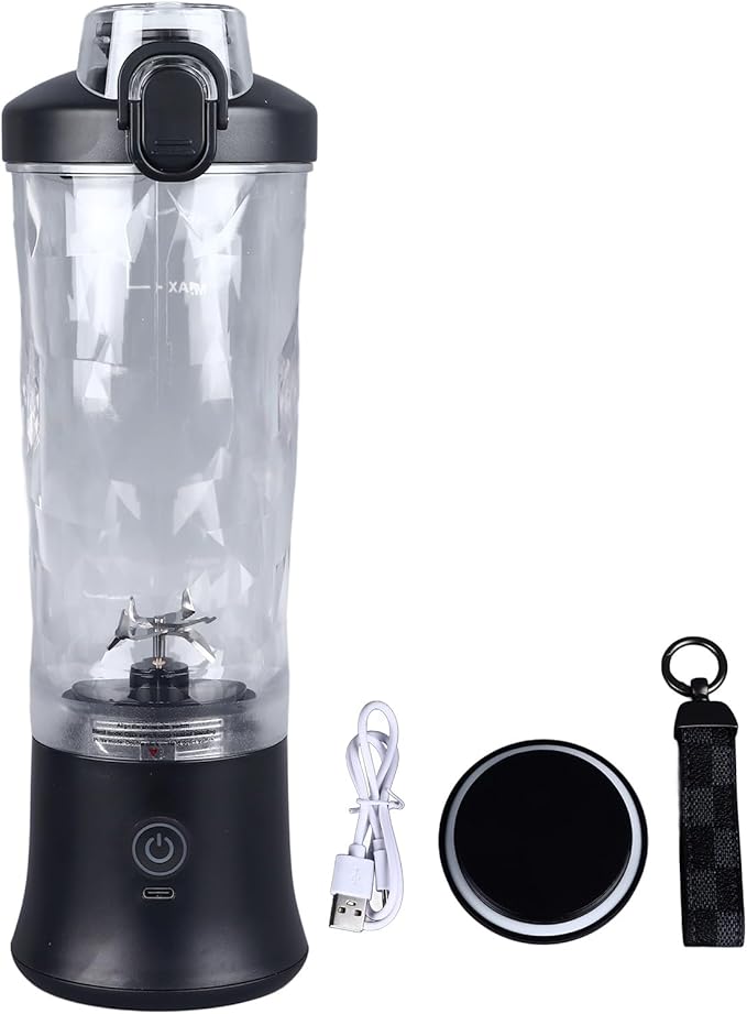 Portable Blender Large Capacity 600ml Rechargeable Crush Ice Fruit Vegetable Compact Premium Material Plastic Stainless Steel 4000mah Lithium Battery 18000rpm Motor