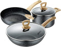 Cookware Maifanshi 3 Piece Pot Set Household Non Stick Pot Induction Cooker Wok Suit Kitchen Pots and Pans Cookware Set