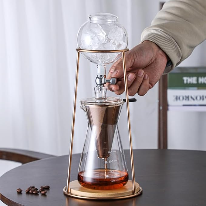 Cold Brew Coffee Maker Slow Drip Ice Coffee Brewer 400ML Borosilicate Glass Pour Over Dripper Coffee for Home Coffee Bar Accessories