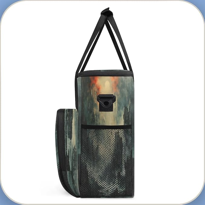 Waterfall Landscape Pattern Coffee Maker Travel Bag for K-Mini or K-Mini Plus Single Serve Coffee Brewer Portable Storage Tote Case for Tarvel