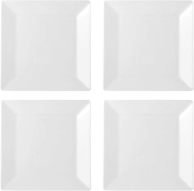 Mikasa Square Delray 16-Piece Bone China Dinnerware Set Service for 4 White