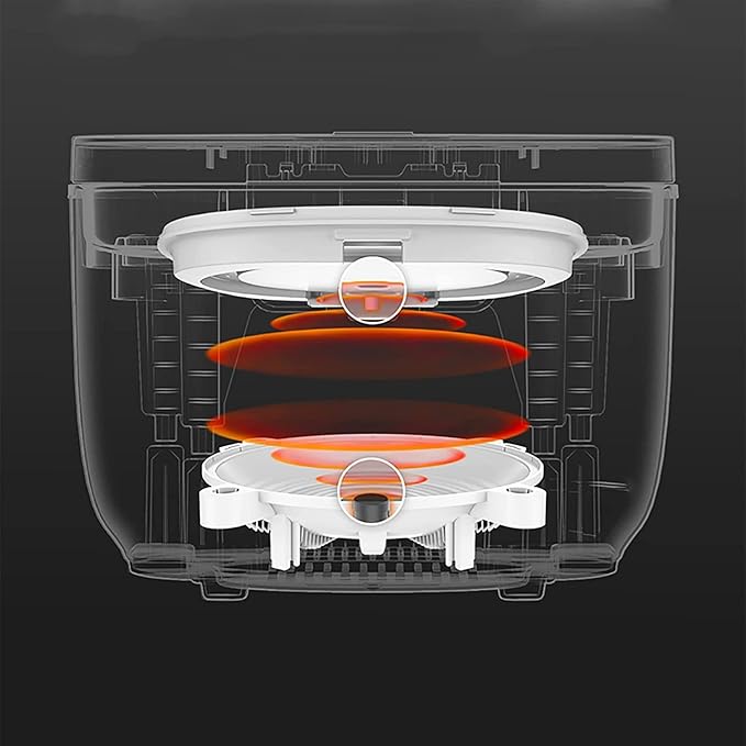 Rice Cooker&ampLow Sugar Rice Pot 4L Large Capacity Aluminum Alloy Non-Stick Double Inner for Family Dormitory for 3~5 People Rice Cooker