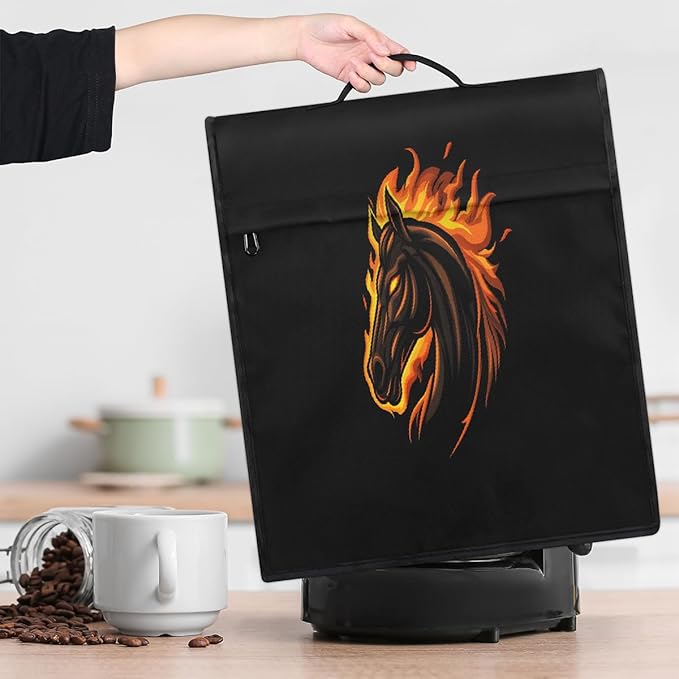 cfpolar Kitchen Aid Mixer Cover Compatible with 6-8 Quarts Animal Horse Head Stand Mixer Cover Kitchen Aid Mixers Accessories Appliance Organizer Bag Dust Covers with Zipper Pocket