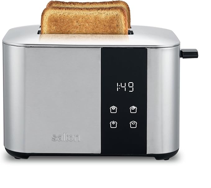 Salton Stainless Steel Digital Countdown Toaster – 2 Slice