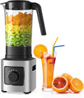 LDAILY Professional Blender Heavy Duty Smoothie Maker w/ 1500W Motor 68 oz Tritan Jar 6 Stainless Steel Blades 5-Level Speed Control &amp 5 Preset Modes Blender for Milkshake &amp Juice Silver