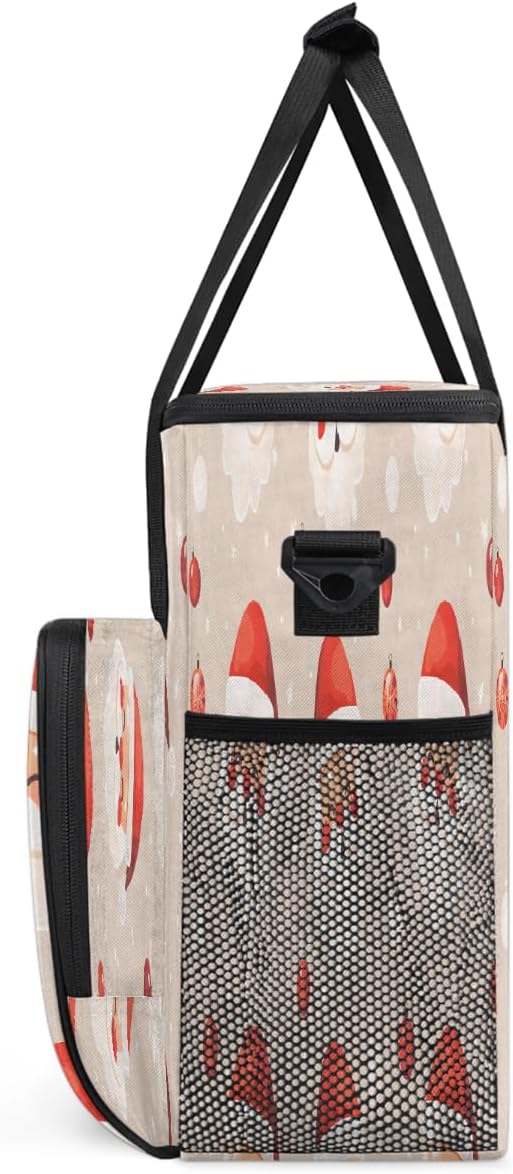Christmas (686) Coffee Maker Carring Bag Travel Carrying Storage Tote Bag Compatible with Keurig K-Mini or K-Mini Plus Portable Single Serve Coffee Brewer Case with Pockets for K-cup Pods