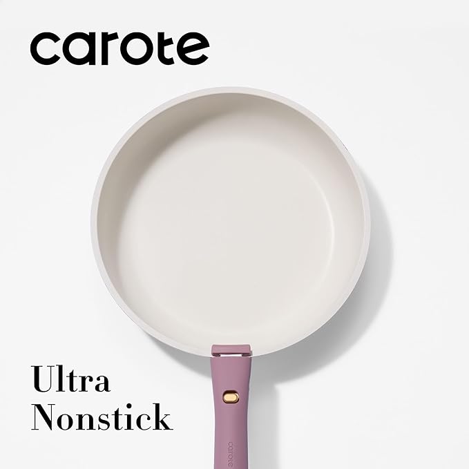 CAROTE 5pcs Pots and Pans Set Non stickCookware Set Detachable Handlekitchen essentialsRV kitchen pot and panInduction CookwareOven SafePFOA PFOS FREEPurple