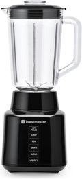 Toastmaster 5 Speed Blender with 48-oz Plastic Jar - Kitchen Blender with Stainless Steel Blades - For Fruit Smoothies &amp More - Multiple Speeds &amp Pour-Through Lid