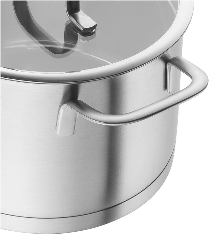 ZWILLING TrueFlow 5-Piece Saucepan Set with Pouring Function Suitable for Induction Uncoated Stainless Steel Silver