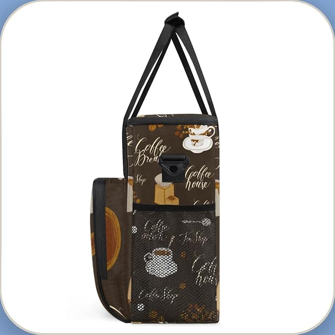 coffee sugar coffee beans Coffee Maker Carring Bag Travel Carrying Storage Tote Bag Compatible with Keurig K-Mini or K-Mini Plus Portable Single Serve Coffees Brewer Case with Pockets for K-cup Pods